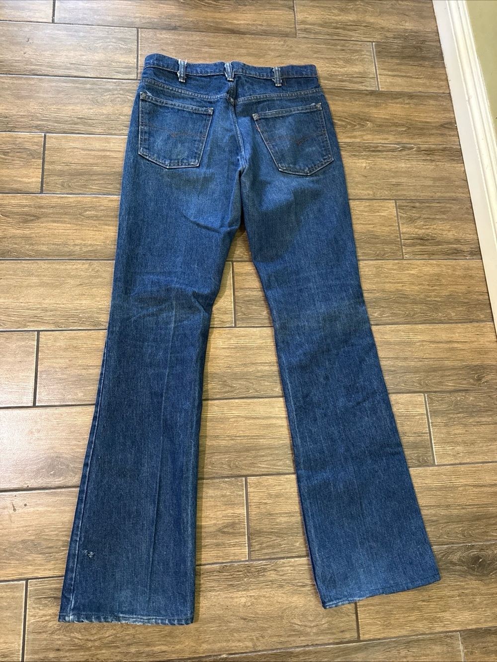 Vtg Levis 517 Orange Tab Jeans 34X35 Made in USA 80s Bootcut Denim 517-0215